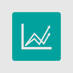 Business graph. Infographic. Chart icon. Growing graph simbol. Flat design style.