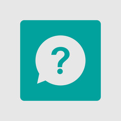 Question mark sign icon. Help symbol. FAQ sign. Flat design style. 