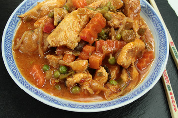 poulet aux légumes
