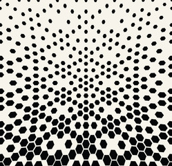 hexagon halftone gradient geometric deco pattern background