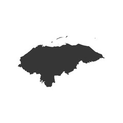 Honduras map silhouette