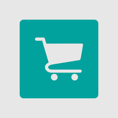 Flat icon of shopping chart. Add a product to the cart.