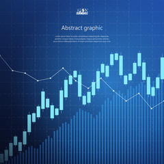 Abstract background with stock graph. Eps10 Vector illustration.