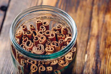 Jar of Cinnamon Sticks.