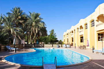 Fototapeta na wymiar Swimmin Pool of Asfar Al Ain, UAE