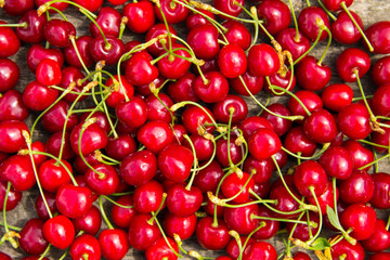 Background of the red cherry fruits