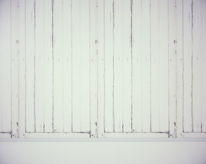 Blank white wood wall