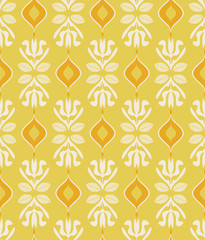 seamless vintage pattern with floral elements