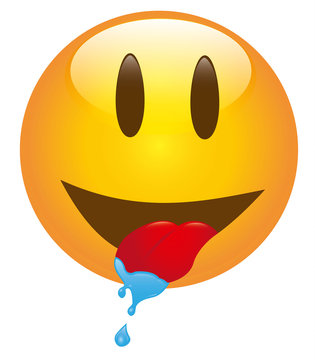Sabbernder Smiley - Vektor