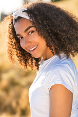 Beautiful Mixed Race African American Girl Teenager