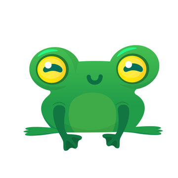 Cute Frog Cartoon Character. Vector illustration