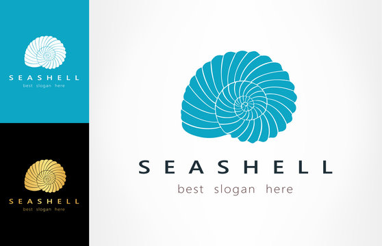 Shell Logo. Mollusk vector