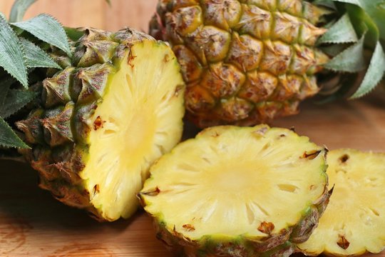 fresh slice of pineapple