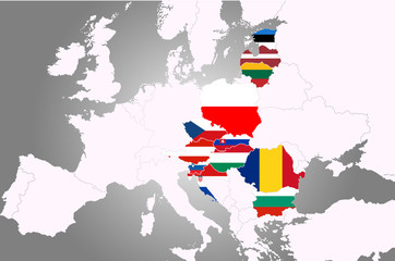 European Three Seas initiative - flag concept.