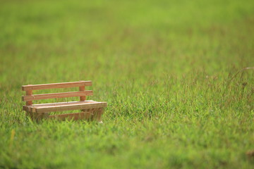 mini chair on a grass
