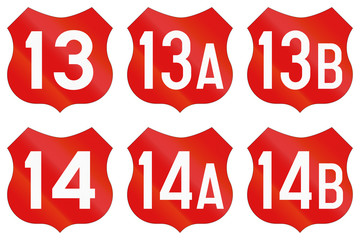 Collection of Road markings for National Roads in Romania