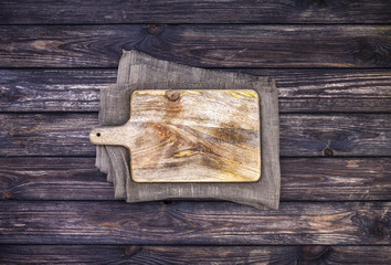 Old cutting board, top view