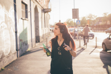 Young beautiful reddish brown hair girl