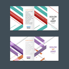 Abstract business square brochure design. Modern line cover template