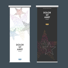 Vector business roll up design with star symbol