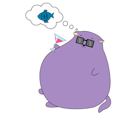 Cat vector, T-shirt Print, cartoon characters, cute cat