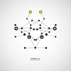 Connection vector abstract figure