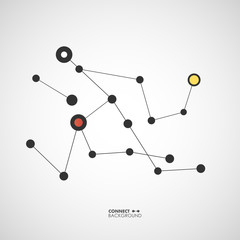 Connection vector abstract figure