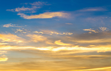 orange sunset sky in twilight time background