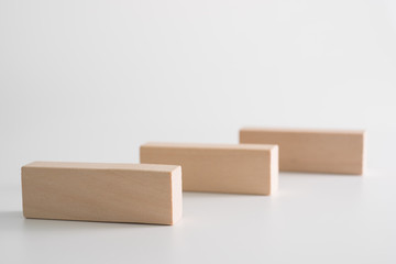 Wood block stacking as step stair.
