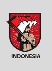 vector abstract, Indonesia independence day