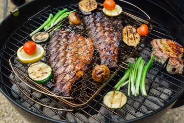 Photo sur Plexiglas Grill / Barbecue grilled fish