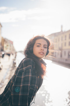 Young beautiful reddish brown hair girl