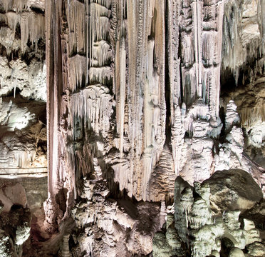 Stalactites inside a cavern in Nerja - Spain