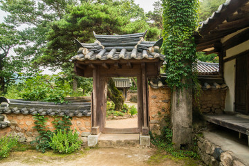 Ogyeon Jeongsa of Hahoe Village in Andong, Korea. (Hahoe village in South Korea is UNESCO world heritage site.)