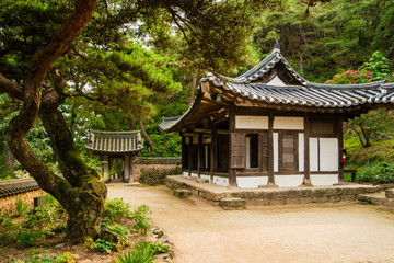 Ogyeon Jeongsa of Hahoe Village in Andong, Korea. (Hahoe village in South Korea is UNESCO world heritage site.)