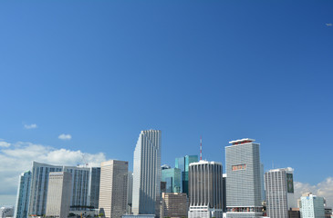 Fototapeta na wymiar Miami Downtown skysrapers