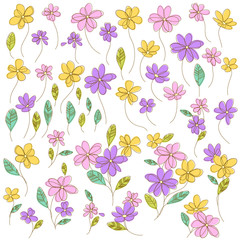 モダンな花素材
