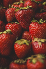 Strawberries in a pile