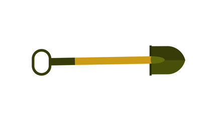 Garden shovel icon. Agricultural farming equipment vector illustration isolated on white background.