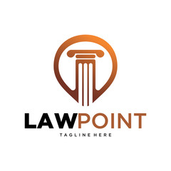 Law Point Logo Template Design Vector, Emblem, Design Concept, Creative Symbol, Icon