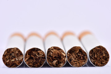 Close-up of Tobacco Cigarettes Background or texture