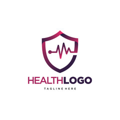 Health ShieldLogo Template Design Vector, Emblem, Design Concept, Creative Symbol, Icon