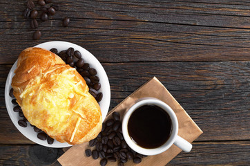 Croissant and coffee