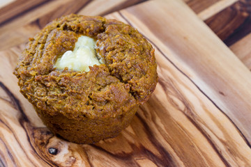 home baked pumpkin muffin