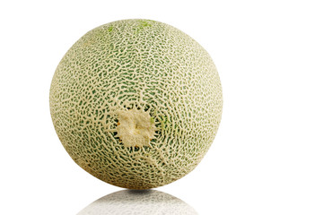 melon on white background.