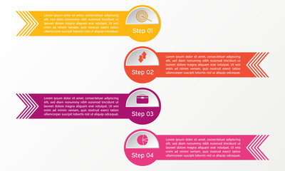 Obraz premium Vector infographic line with circle. Business diagrams, presentations and charts. Background.