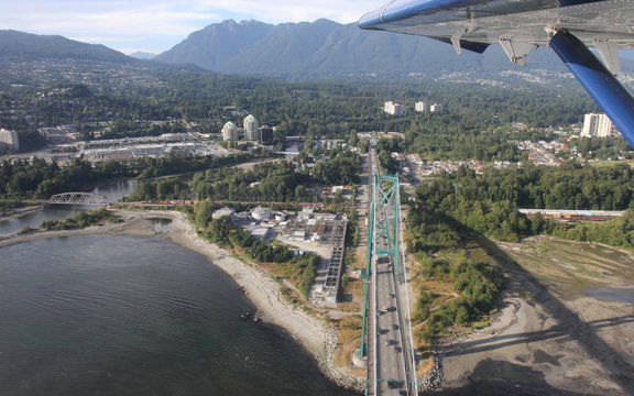 Vancouver vanuit het watervliegtuig