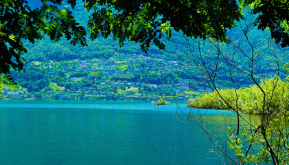 Lake Langensee in the city of Ascona, Switzerland.