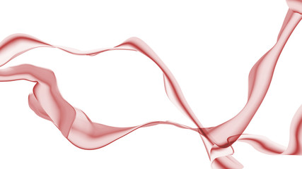 abstract red smoke on white background