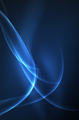 Vector glowing wave, smoke